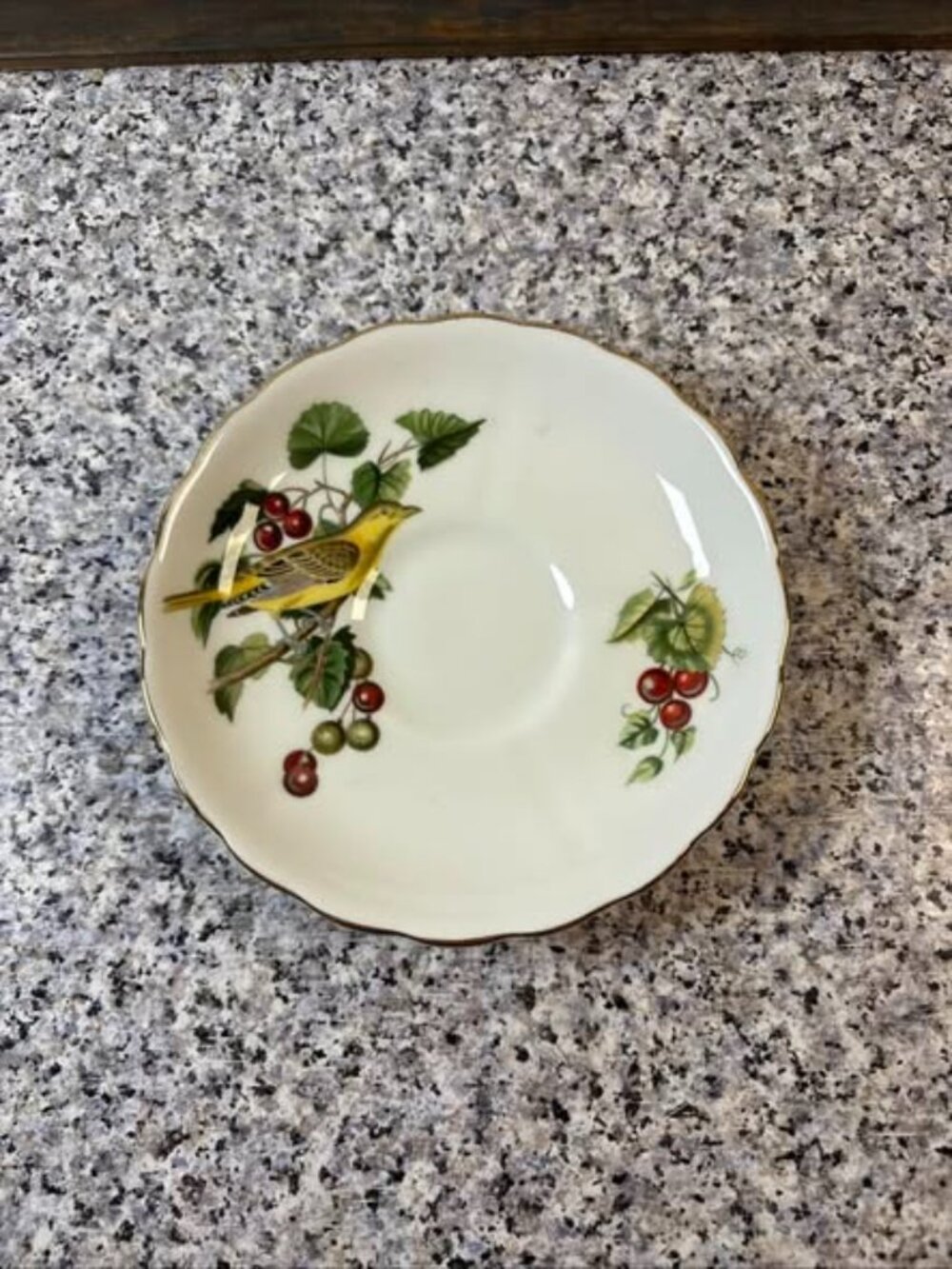 NUMBERED AUDUBON BIRDS ~ SUMMER GANAGER ~ SAUCER ~ ROYAL TUSCAN FINE BONE CHINA
